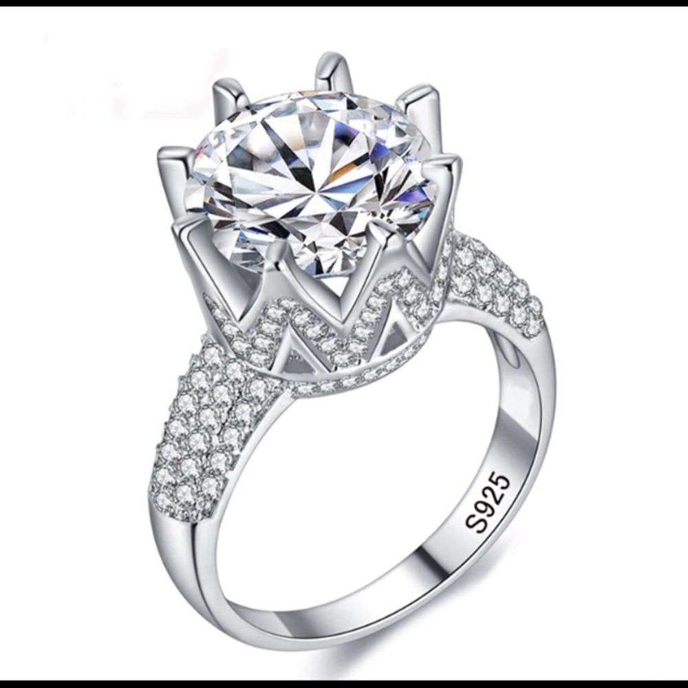 Princess CZ Engagement Ring